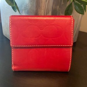 Coach leather mini wallet
